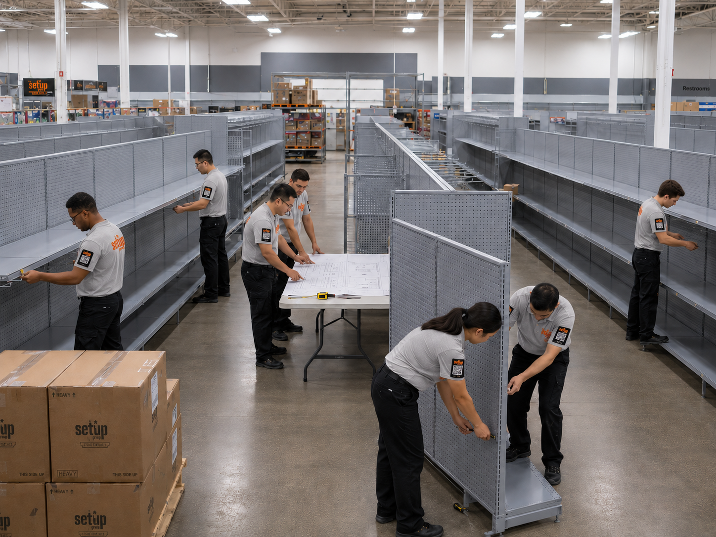 Store setup and repair services